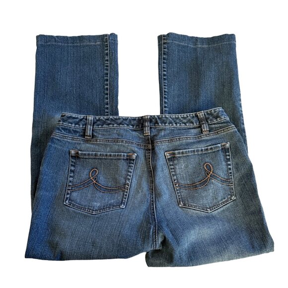 Loft Women's Sz 12 Curvy Boot Medium Wash Blue Jeans - Picture 4 of 7